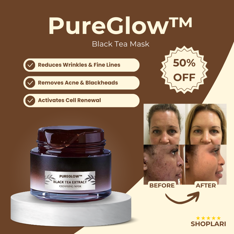 Last Day 50% OFF🔥 I PureGlow™ Black Tea Mask